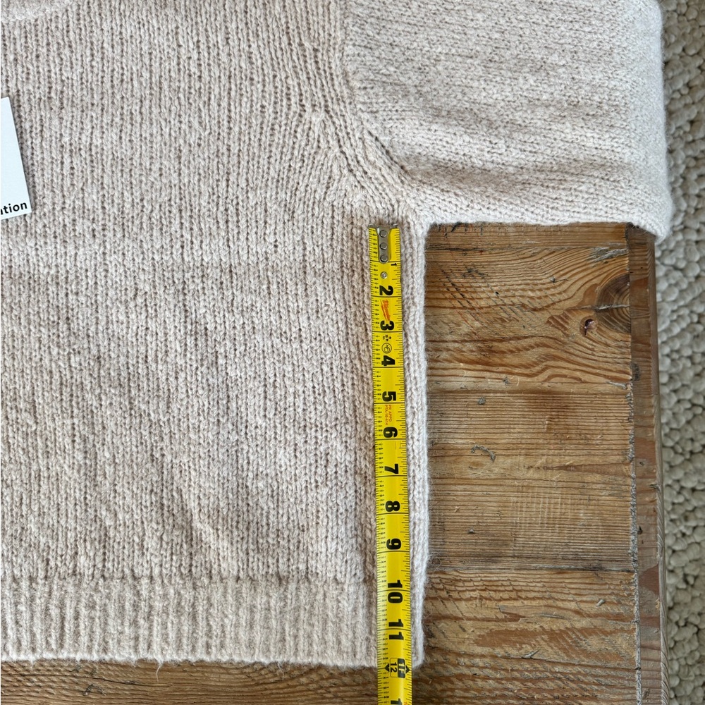Reformation Cici Oversized Crew Sweater Natural - Size S - Picture 11 of 15
